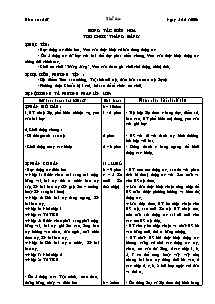 Giáo án môn Thể dục 5 - Tiết 27: Động tác điều hòa trò chơi “thăng bằng”