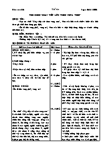 Giáo án môn Thể dục 5 - Tiết 33: Trò chơi “chạy tiếp sức theo vòng tròn”