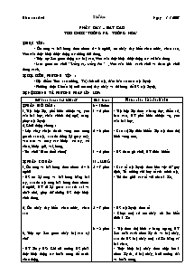 Giáo án môn Thể dục 5 - Tiết 42: Nhảy dây – bật cao trò chơi “trồng nụ, trồng hoa”