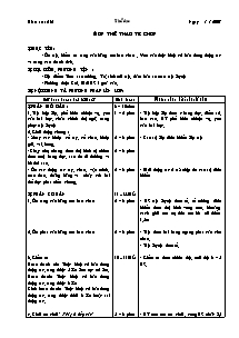 Giáo án môn Thể dục 5 - Tiết 61: Môn thể thao tự chọn