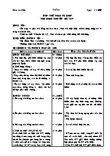 Giáo án môn Thể dục 5 - Tiết 62: Môn thể thao tự chọn trò chơi “chuyển đồ vật”