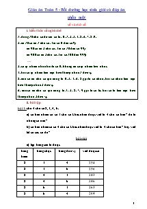 Giáo án Toán 5 - Bồi dưỡng học sinh giỏi có đáp án