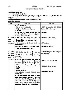 Giáo án Toán 5 tiết 5: Phân số thập phân