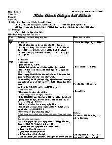 Kế hoạch bài dạy môn học Lịch sử lớp 5 - Tiết 29: Hoàn thành thống nhất đất nước