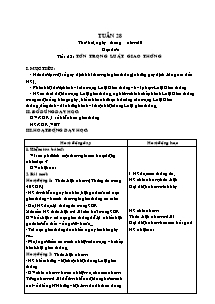 Kế hoạch bài dạy môn học lớp 4 - Tuần 28