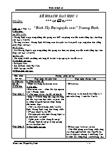 Kế hoạch bài dạy môn học lớp 5 (chi tiết)