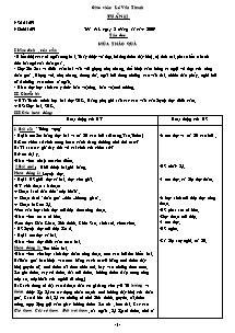 Kế hoạch bài dạy môn học lớp 5 - Tuần 12 năm 2009