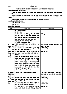 Kế hoạch bài dạy môn Lịch sử 5 - Bài 1: “Bình tây đại nguyên soái” Trương Định