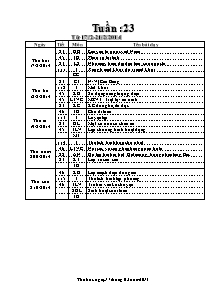 Kế hoạch bài học môn Tiếng Việt khối 5 - Tuần 23