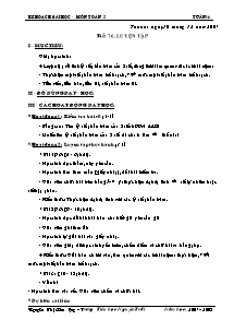 Kế hoạch bài học - Môn Toán 5 Tuần 16