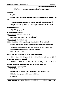 Kế hoạch bài học - Môn Toán 5 Tuần 23