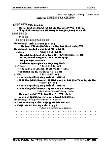 Kế hoạch bài học - Môn Toán 5 Tuần 28