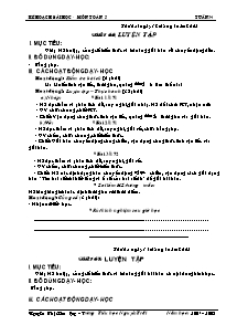 Kế hoạch bài học - Môn Toán 5 Tuần 34