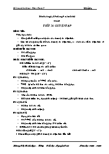 Kế hoạch bài học - Môn Toán 5 Tuần 6