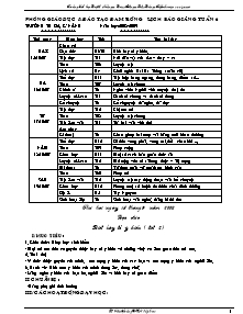 Thiết kế tổng hợp các môn học lớp 4 - Học kì I - Tuần 6