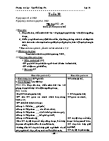 Thiết kế tổng hợp các môn học lớp 5 - Tuần  30 - Trường tiểu học: Nguyễn Công Trứ