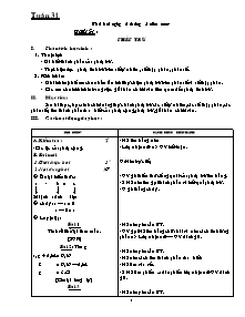 Giáo án dạy Toán lớp 5 - Tuần 31