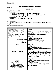 Giáo án dạy Toán lớp 5 - Tuần 34