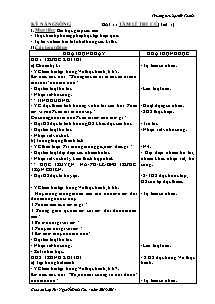 Giáo án Kỹ năng sống - Bài 11: Tâm lí thi cử (tiết 1)