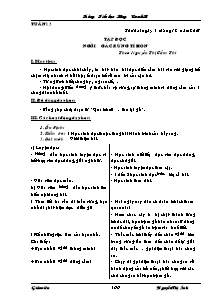 Giáo án Lớp 5 Tuần 13 - Trường Tiểu học Hương Canh B