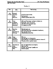 Giáo án Lớp 5 Tuần 2 - Trường tiểu học Phan Chu Trinh