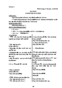 Giáo án Lớp 5 Tuần 31 - Trường Tiểu học Hương Canh B