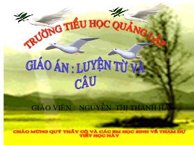 Giáo án Môn: Luyện từ và câu - Tiết 6 - Bài: Ôn tập