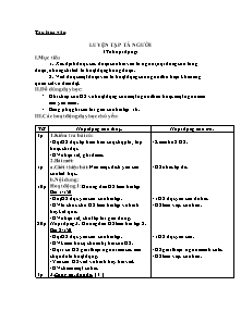 Giáo án Tập làm văn 5 - Bài: Luyện tập tả người