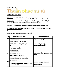 Giáo án Tiếng Việt 5 phân môn: Tập đọc - Tiết 59: Thuần phục sư tử