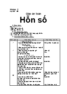 Giáo án Toán 5: Hỗn số