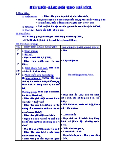 Giáo án Toán 5: Mét khối – bảng đơn vị đo thể tích