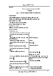 Giáo án Toán 5 - Tuần 1 đến 12 - Giáo viên Nguyễn Thị Thanh