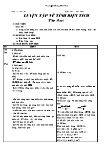 Giáo án Toán 5 tuần 21 tiết 102: Luyện tập về tính diện tích (tiếp theo)