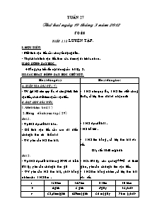 Giáo án Toán 5 - Tuần 27 đến 35