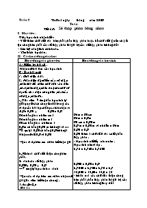 Giáo án Toán 5 - Tuần 8 và 9