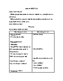 Giáo án Toán khối 5 tiết 27: Héc-ta