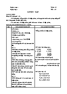 Giáo án Toán lớp 5 - Tuần 11 đến 15