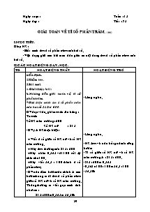 Giáo án Toán lớp 5 - Tuần 16 đến 20