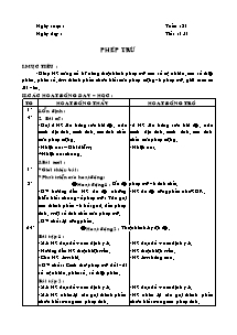 Giáo án Toán lớp 5 - Tuần 31