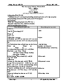 Giáo án Tuần 8 lớp 5 - Trường Tiểu học Diễn Cát