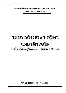 Theo dõi hoạt động chuyên môn