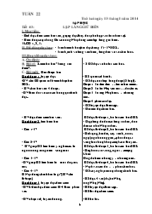 Thiết kế giáo án các môn lớp 5 - Tuần 22