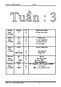 Thiết kế giáo án các môn lớp 5 - Tuần 3 - Trường Tiểu Học Mỹ phước