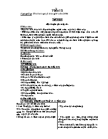Thiết kế giáo án các môn lớp 5 - Tuần 5 năm 2006
