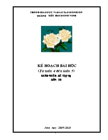 Thiết kế giáo án các môn lớp 5 - Tuần 5