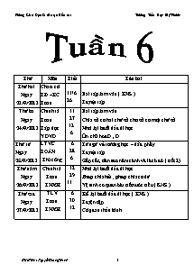 Thiết kế giáo án các môn lớp 5 - Tuần 6 năm 2013