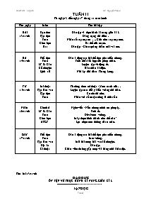 Thiết kế giáo án lớp 5 - Tuần 11