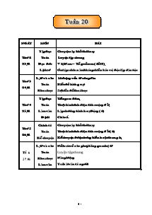 Thiết kế giáo án lớp 5 - Tuần 20