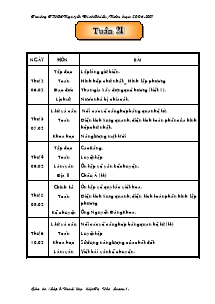 Thiết kế giáo án lớp 5 - Tuần 21