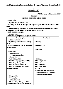 Thiết kế giáo án lớp 5 - Tuần 4 - Trường TH Long Thành Bắc A